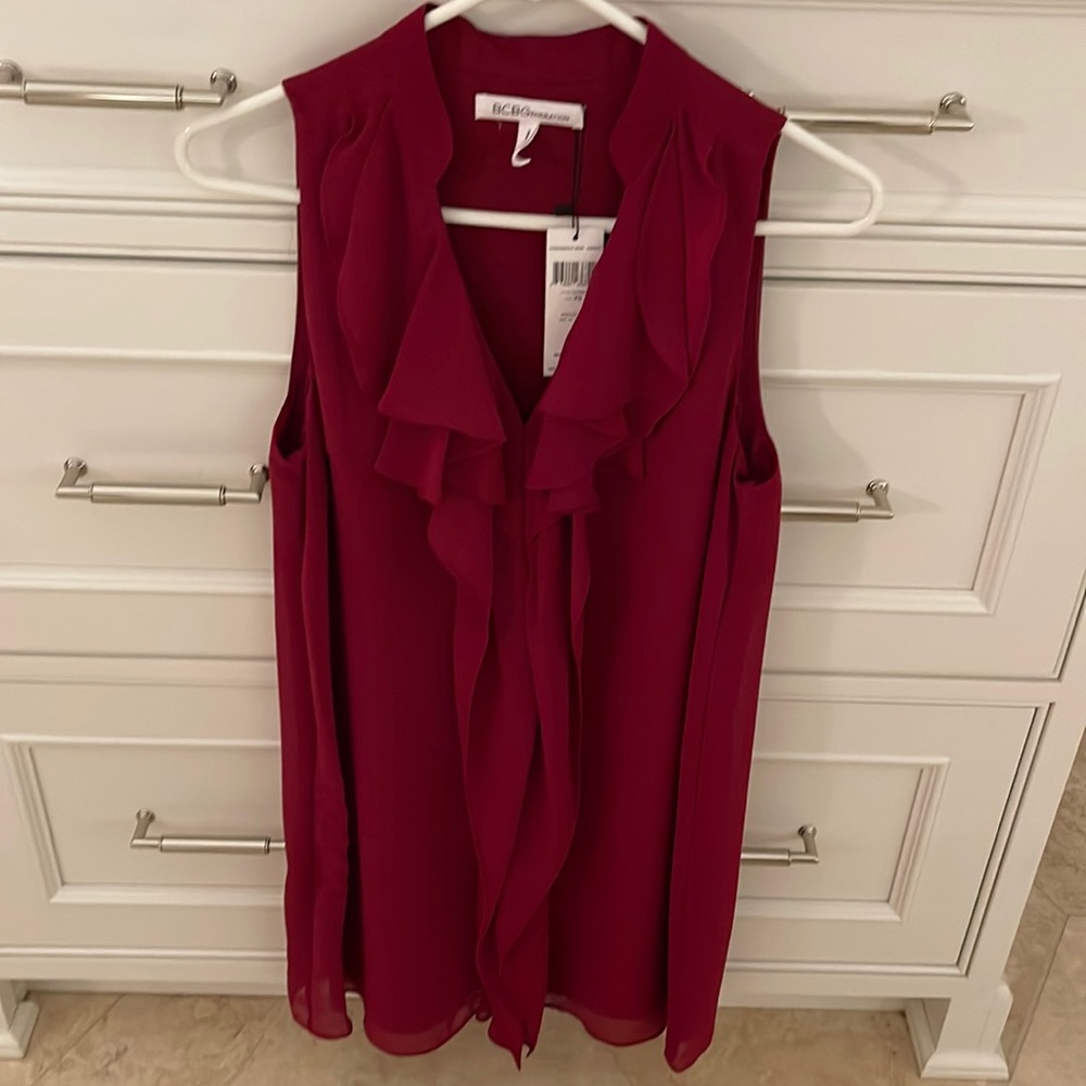 BCBG Generation flowy dress in Garnet color.